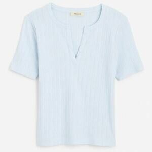NWT Madewell Pointelle Notch Neck Tee Size M